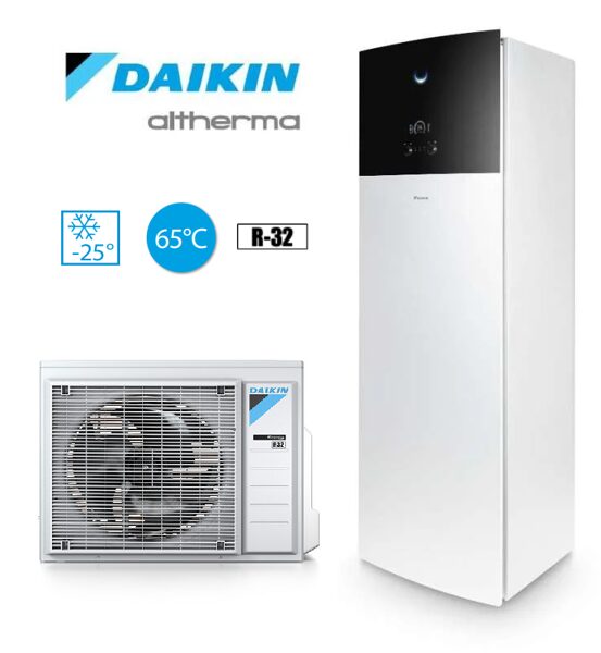 Siltumsūknis DAIKIN ALTHERMA 8,0 kW ar 180L boileri (08S18E6V-E9W/08EVH) 